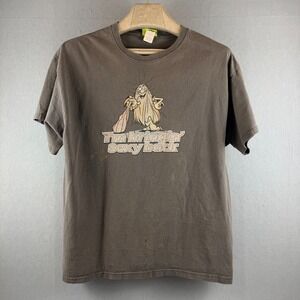Vintage 2008 Captain Caveman Shirt XL Hanna-Barbera I'm Bringin Sexy Back Brown